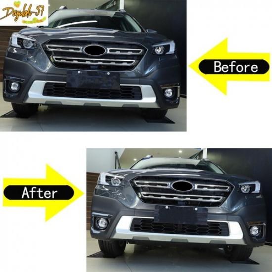 ABS Carbon Fiber Car Front Fog Light Lamp Cover Trim For Subaru Outback -24