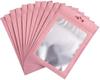 100 Pieces Resealable  with Aluminum Foil Pouch Smell Proof Bag for Food Storage