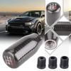Muge Racing Carbon Fiber Shift Knob for Automatic and Manual Vehicles, Carbon Fiber Gear Shift Knob, 5 Speed Black
