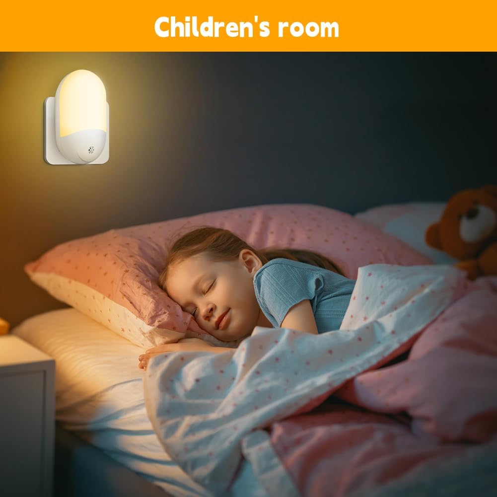 EU Plug RGB LED Night Light Night Light RGB Touch/Remote Control/Sensor Kids Light Energy Saving