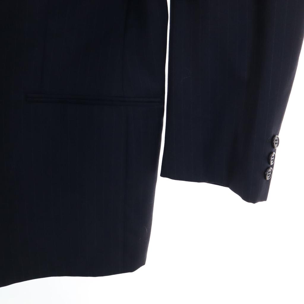 GIORGIO ARMANI 90s Made in Italy Old Striped Pattern suit Setup 52 Navy Men's Used