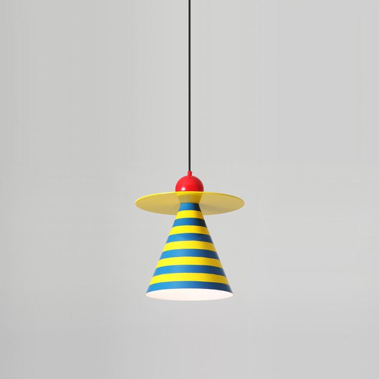 Mid-Century Modern Memphis Color Bedside Lamp: Minimalist Creative Circus Chandelier for Kids' Room or Study