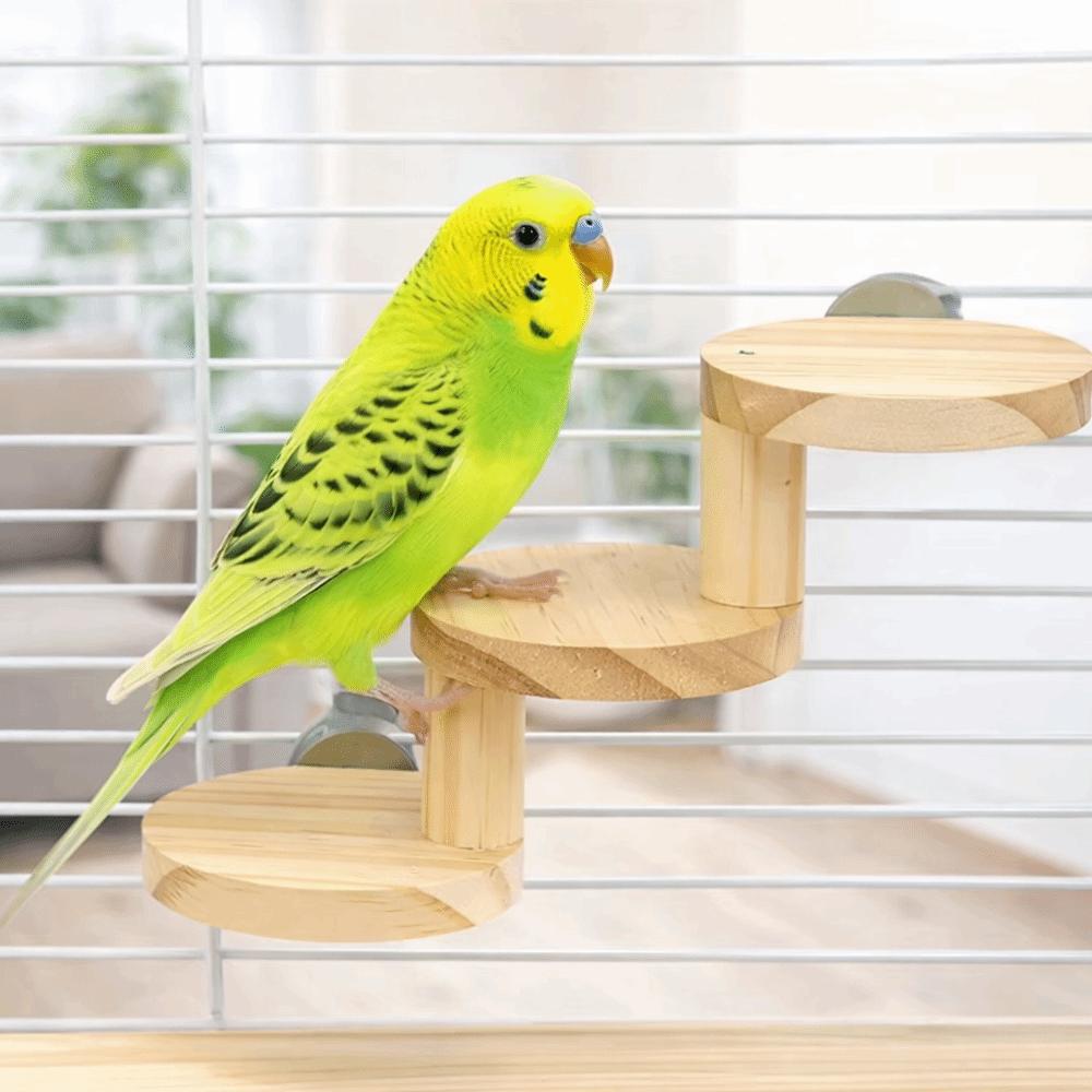 Bite Resistant Hamster Wooden Ladder Wall Mounted Hamster Climbing Toy  Enrichment Activity