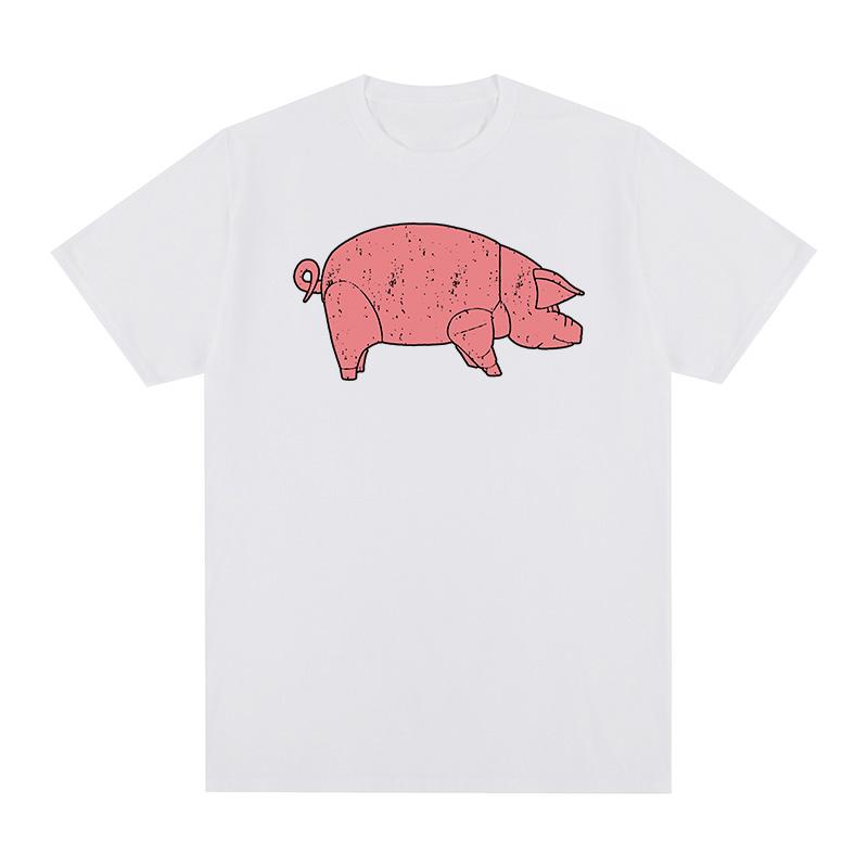 Animals Pig Floyds Fun Vintage Tshirt Comfortable Casual Retro YK Cotton Unisex T shirt New Tee Tshirt Womens Tops