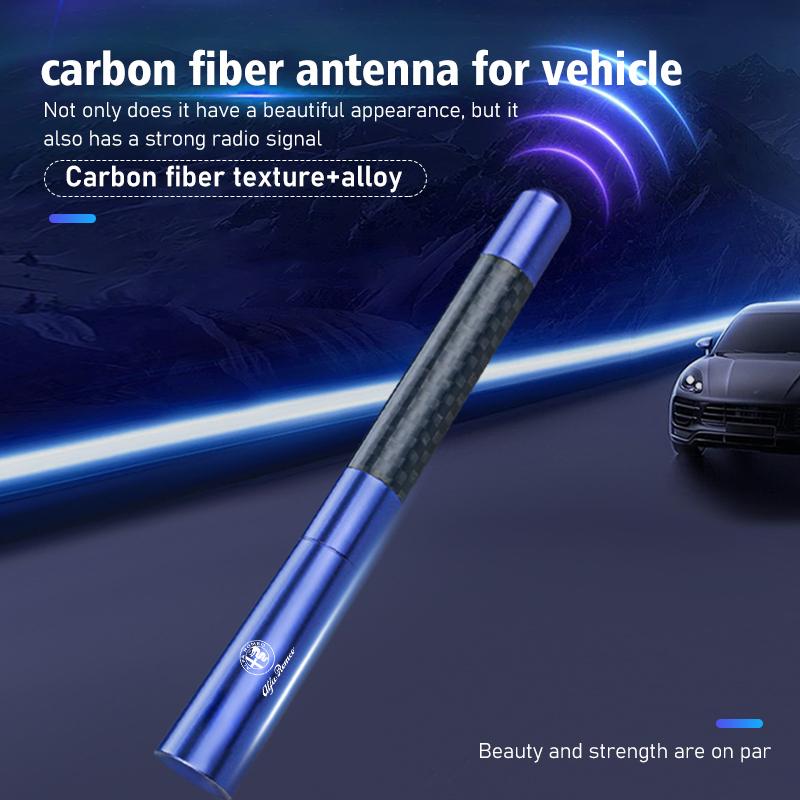 Auto Logo Dach Radio Signal Antennen Mast Radio Signal Verstärker Für Alfa Romeo GT Stelvio F1 Brera Volante Tonale Gloria Disco