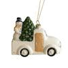 PVC Christmas Tree Decoration Painted Christmas  Pendant Car House Snowman Wreath Pendant  Party
