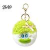 Plush Bag Ornament Cartoon Curly Hair Head Keychain, Keychain with Metal Clasp, Key Accessory Backpacks Handbags Keys Decorative Pendant for Men Women