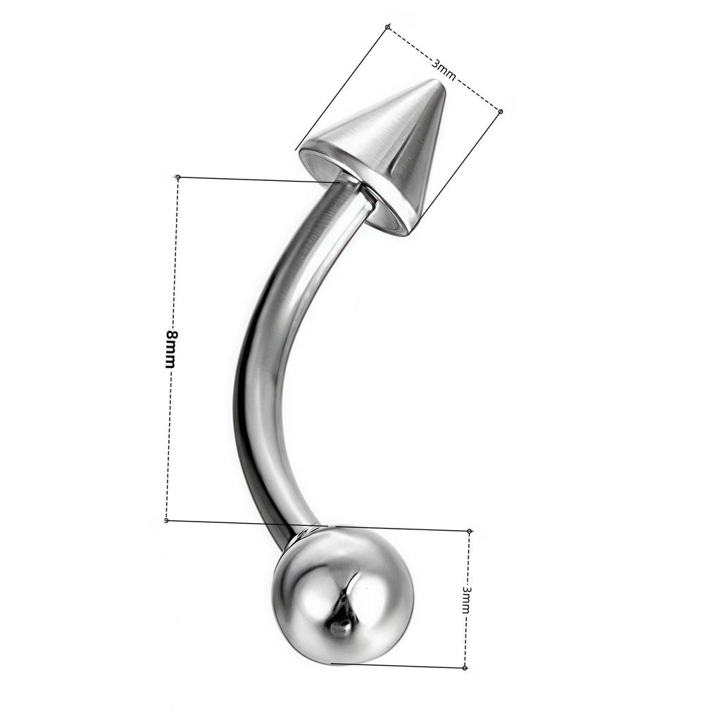 European and American Style Stainless Steel Nose Ring and Stud Earrings for Body Piercing