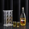 §Acrylic Glass Holder Display Rack Bar Wine Drinks Cup Storage Carrier Flight Tasting Serving Tray Double Row 6/8/12 Holes Cup