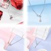 925 Silver Lucky Unicorn Necklace with Butterfly Firefly Bear Paw Print Zircon Chain Link Heart Jewelry for Women
