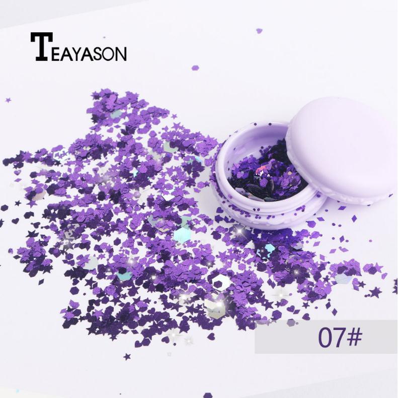 Light Purple  Packaging Laser Sequins Sparkle Powder Makeup Music Festival Party Makeup Look Shimmer and Shine  Body Glitter