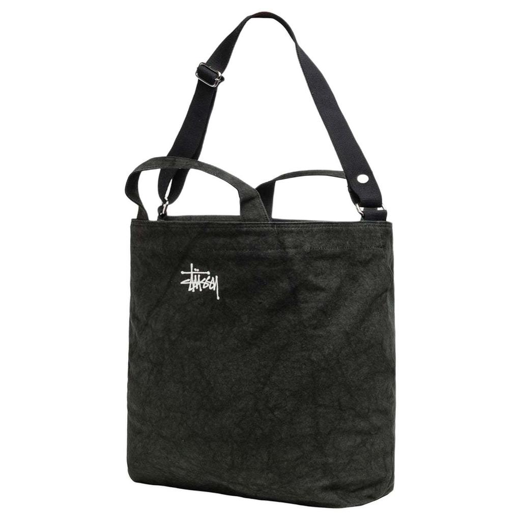 New Stussy Cotton Canvas Handbag, Shoulder Bag, Crossbody Bag Unisex Washed Black 134264-WABL