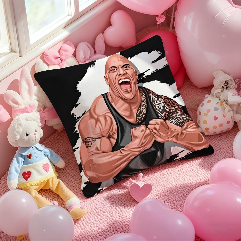 The Rock Face America Dwayne Johnson Cushion Cover Pattern Printed Pillowcase For Living Room Sofa Cushion Cover Bedroom Decor