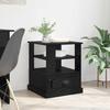 Nightstand Black Oak Effect 50 X 50 X 60 Cm Particleboard