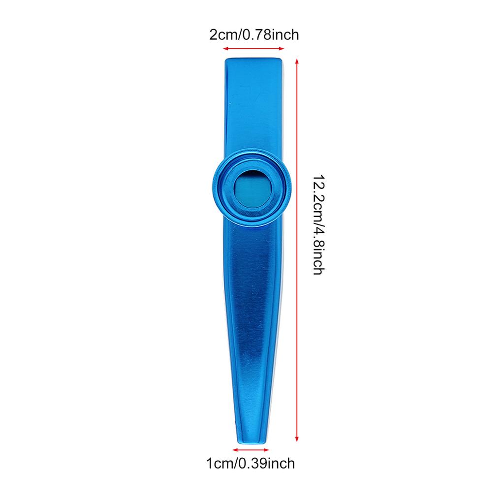 Portable Metal Kazoos Musical Instruments with 5 Pcs Kazoo Flute Diaphragms Mouth Kazoos Good Gift for Adults and Kids