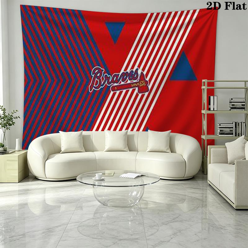 Atlanta Braves Wall Tapestry Aesthetic Wall Hanging Printed Fabric Blanket Decorative Tapestries for Bedroom Living Room Home Decor