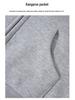 2025 Women's Gray Fur Collar Short Slim Sweatshirt - Petite Korean Style Autumn/Winter Outerwear
