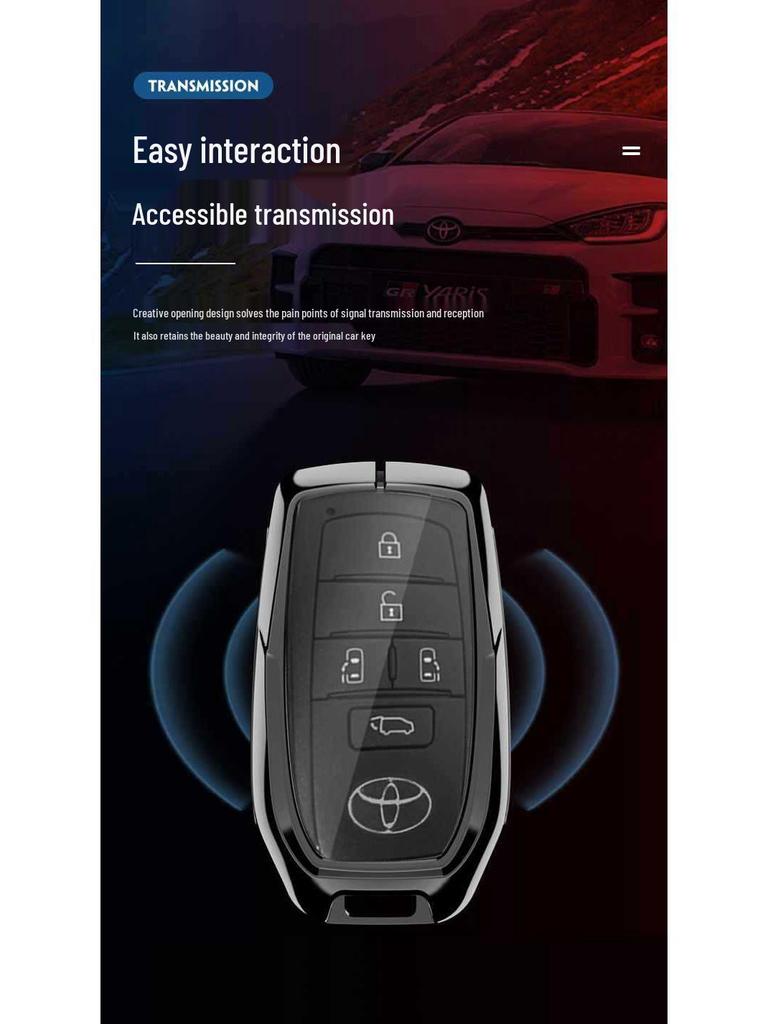 Toyota Sienna 5-Button Key Fob Metal Protective Case for Men