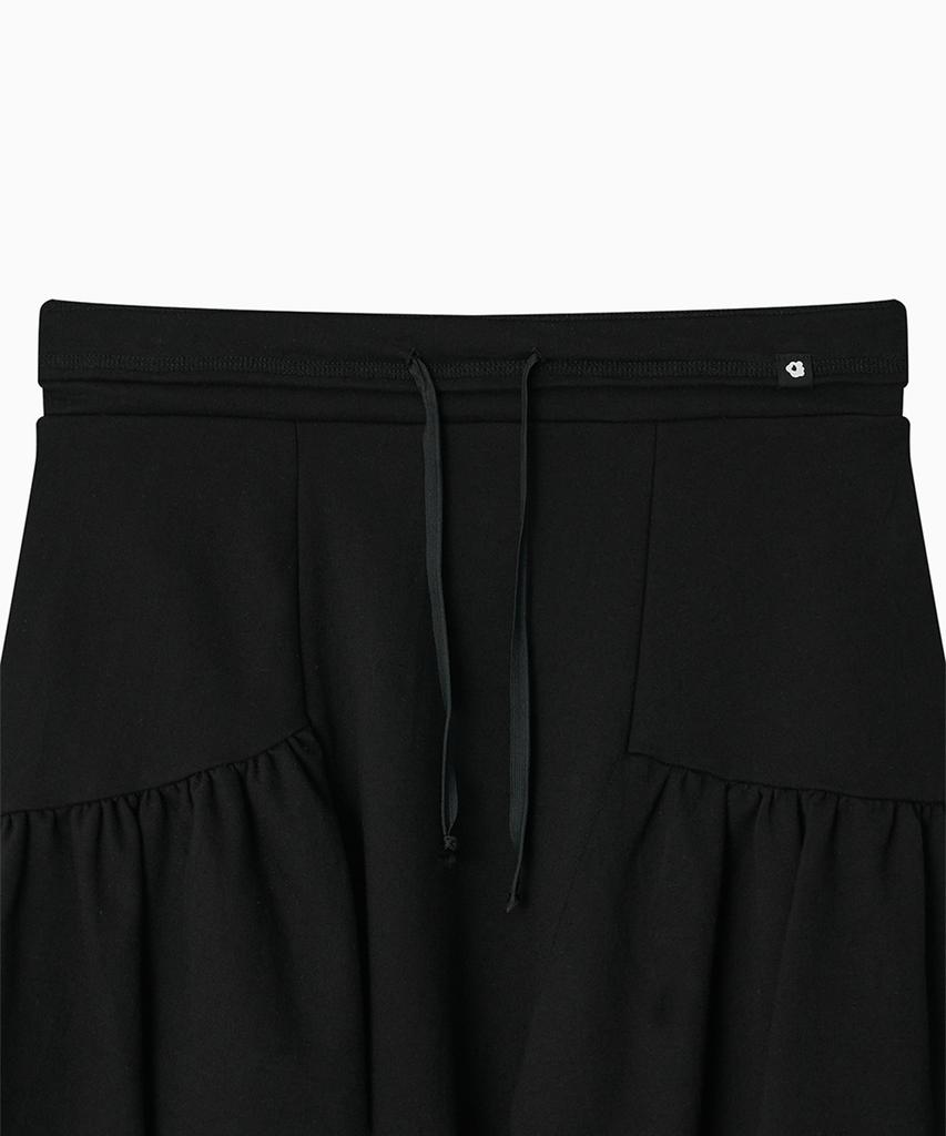 Ohesio Shirring Midi Banding Skirt, Black