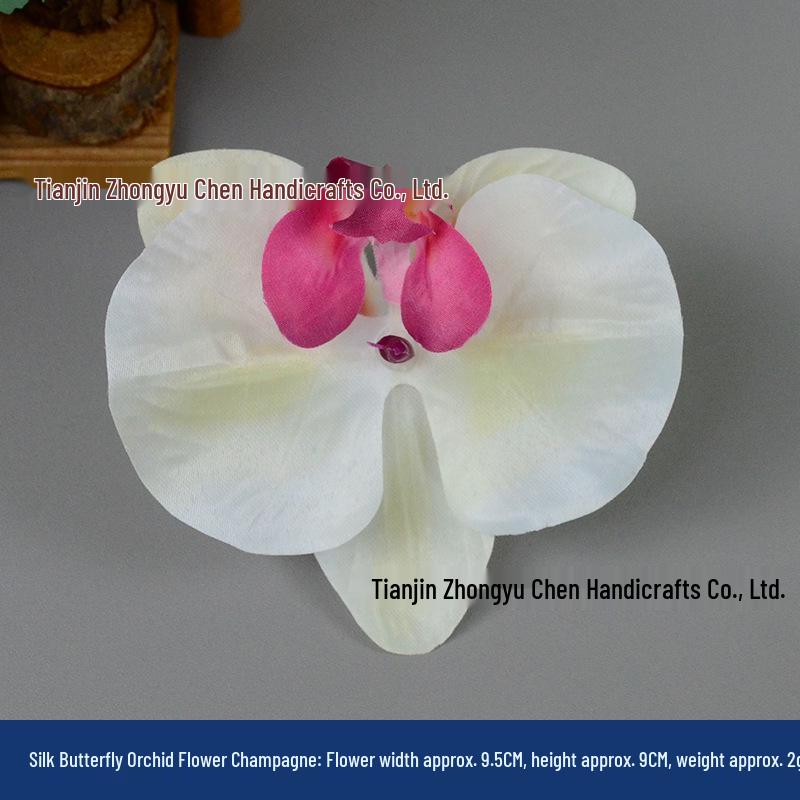 Champagne Silk Imitation Flowers for Hairpins, Hanfu Headdresses, Souvenirs, and Performance Accessories.