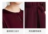 Tranquil luxury and grandeur: Spring and summer round neck cinched waist slimming, simple and elegant mulberry silk micro elastic dress
