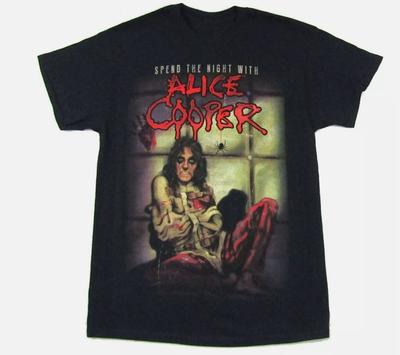 Vintage Spend The Night With Alice Cooper Shirt Black Unisex Unisex T-Shirt
