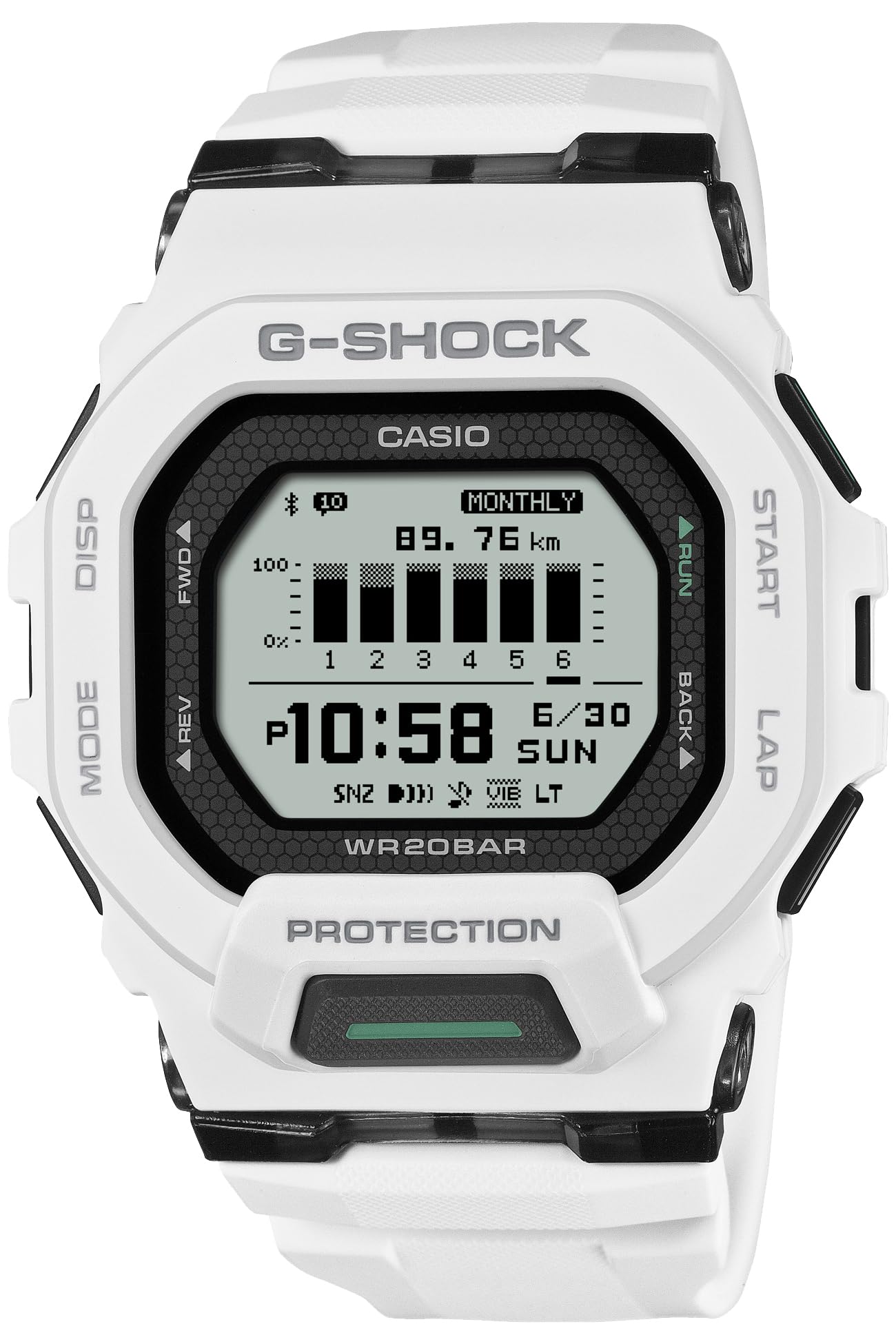 

Casio Белые Часы G-Shock G-SQUAD GBD-200-7JF Мужские белый