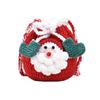 Kriss Kringle Father Christmas Bag Bow Knitting Drawstring Bag Creative Xmas Candy Bag  Party