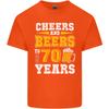 70th Birthday 70 Year Old Funny Alcohol Unisexs Light Cotton TShirt