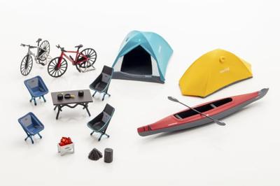 TABLE CAMP Montbell Kamp Seti Stella Ridge Çadır 2 3 Bitmiş Minyatür TC430003 1/43 & (Sarı) / (turkuaz)