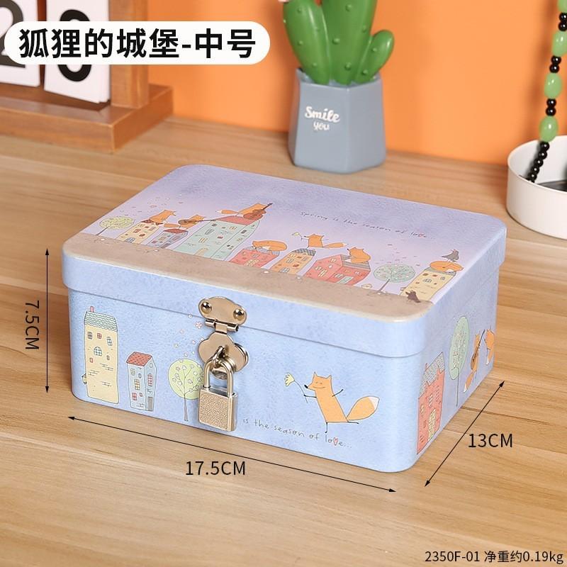 Minimalist Storage Box With Lock For Jewelry Cosmetics And Small Items