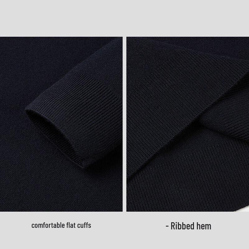 HLA Men's Round Neck Long Sleeve Knit Sweater