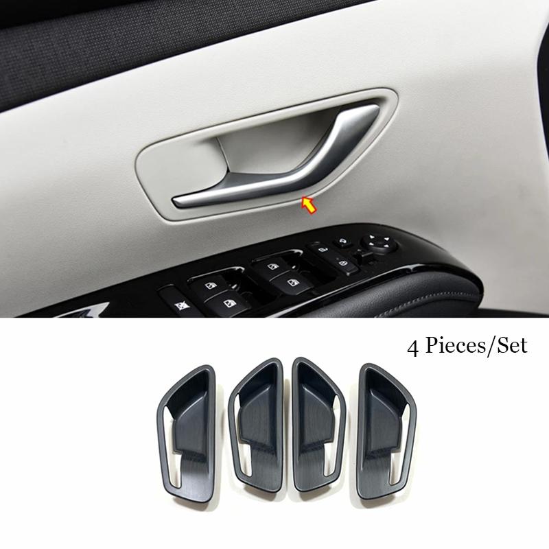 For Hyundai Tucson NX4 2021 2022 2023 ABS Wood grain Car inner door Bowl protector frame Cover Sticker Trim Styling Accessories