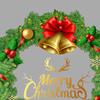 Yousheng Christmas Window Clings Large Christmas Wreath Decals with Bow Bells Balls Xmas Static Stickers for Glass Holiday Home Office Stores Decor