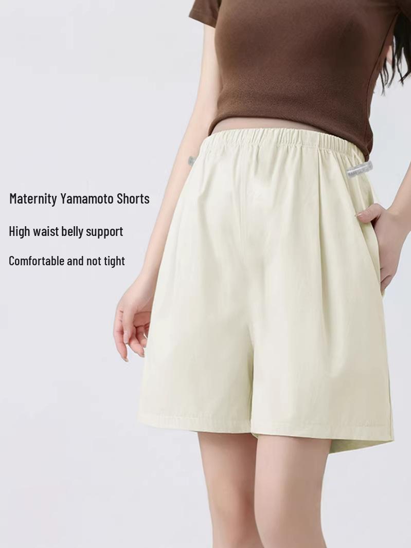 

Summer Maternity Wide-Leg Pants - Lightweight, Loose Fit, No Belly Support L (110-130 lbs) чорний