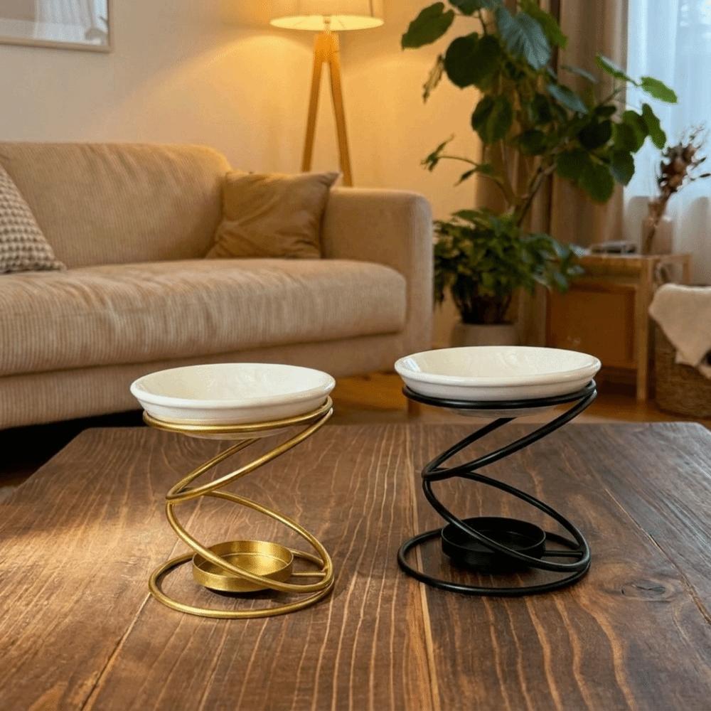 Ceramic Bowl Aromatherapy Candle Holder Minimalist Incense Burner Tea Light Wax Melt Burner SPA