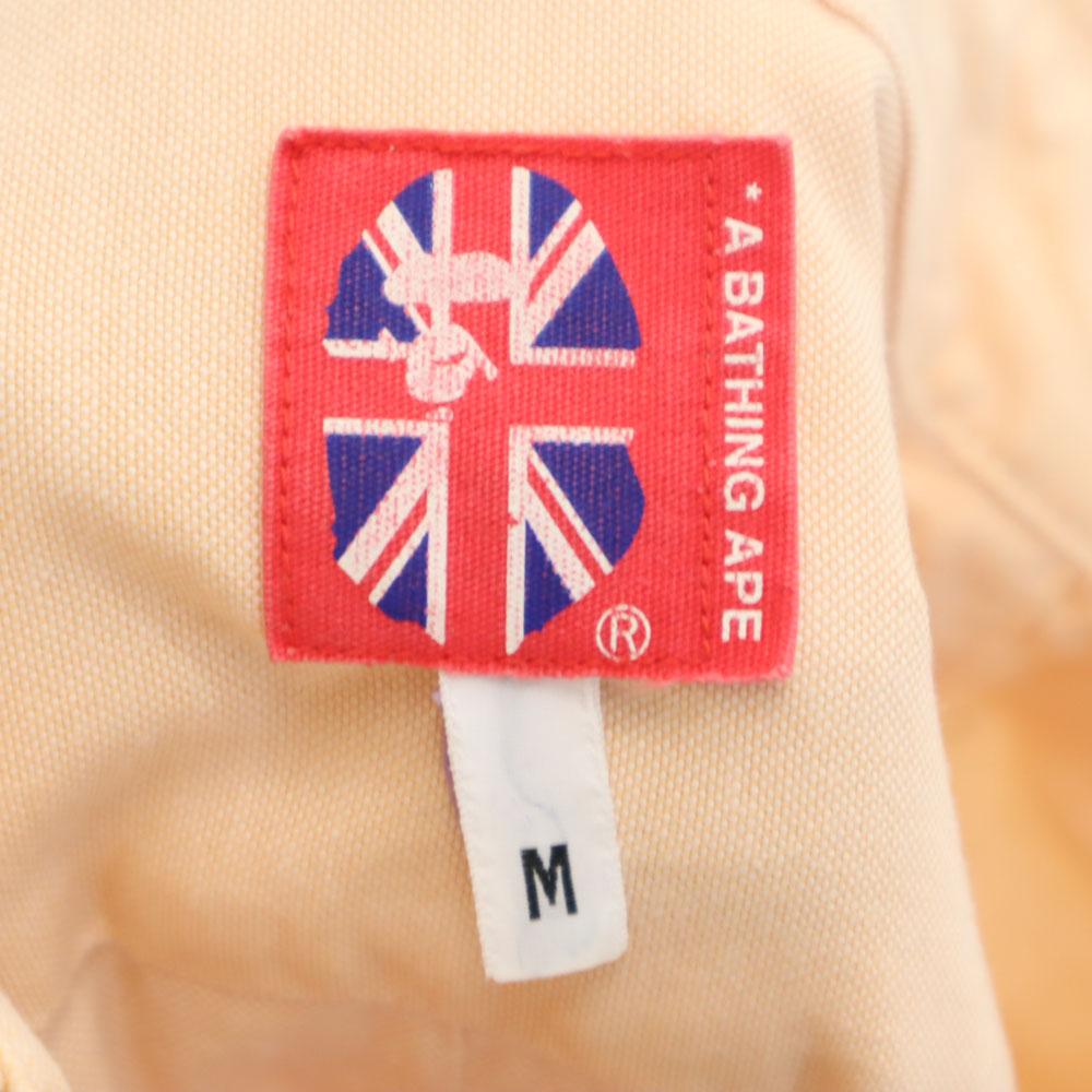 A Bathing Ape Made In Japan Long Sleeve Oxford Button Down Shirt M Orange Men's Used