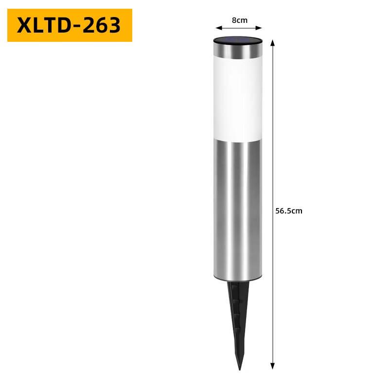 Modern Solar Cylindrical Stainless Steel Outdoor Garden Light