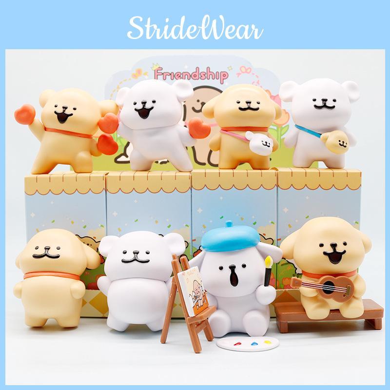 Dog Pvc Maltese Figure Model Sets With Magnetic Design For Kids Collectors And