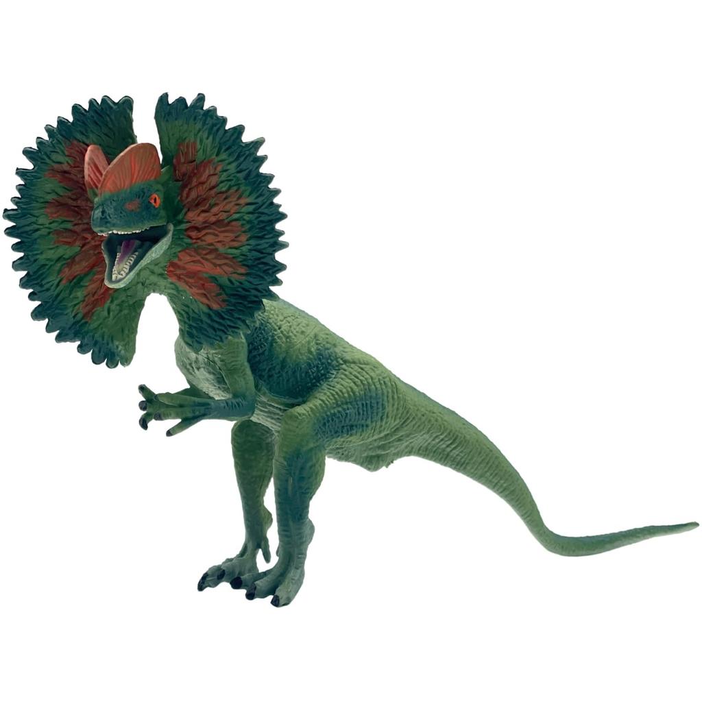 FJmark Dinosaur Figure Realistic and Extra for Ages 6 and Up Model, Impressive, Large, PVC, (Dilophosaurus)