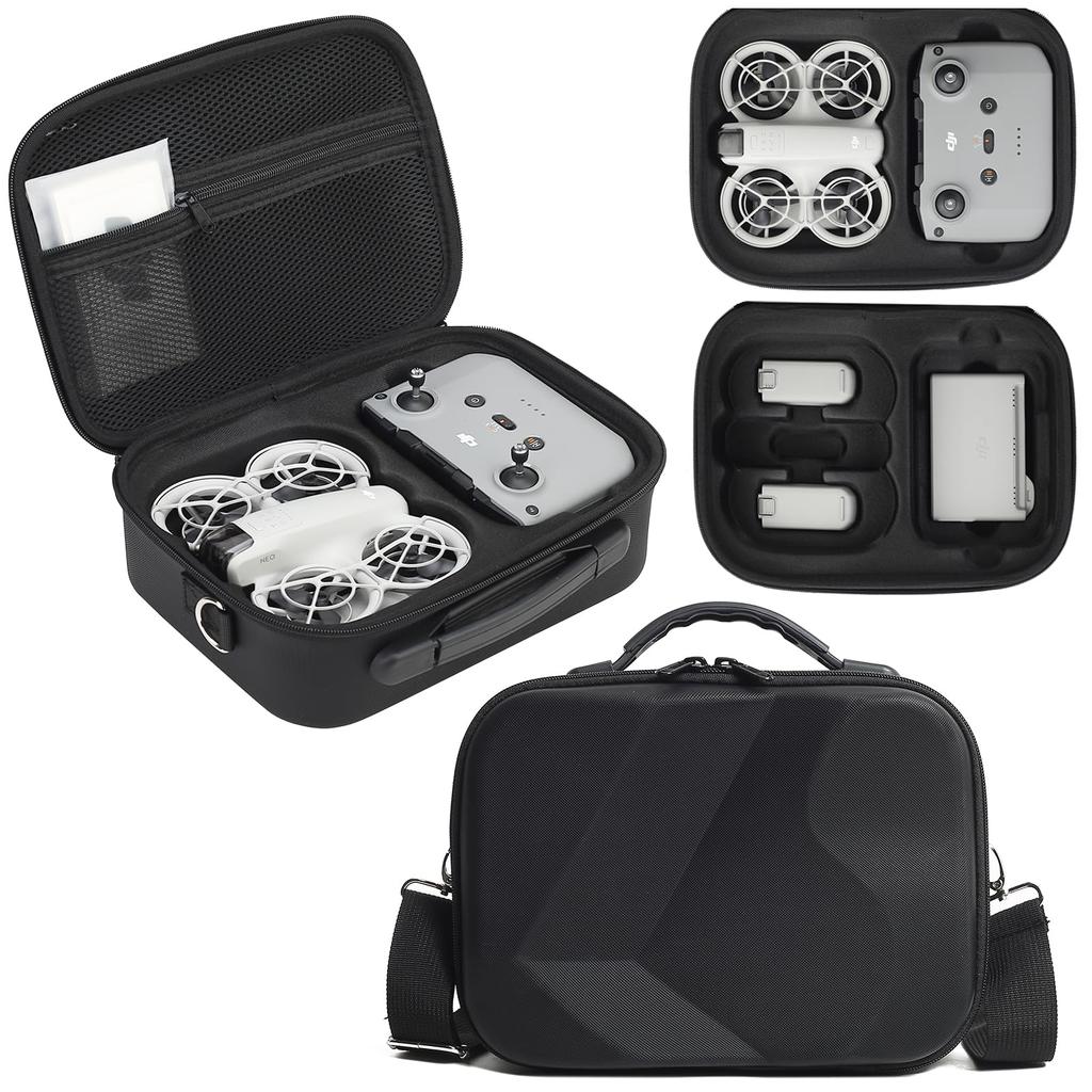 Maleta de Armazenamento para DJI Neo Fly More Combo, Bolsa de Ombro Rígida Portátil de Viagem para Drone DJI NEO, Baterias, Carregamento
