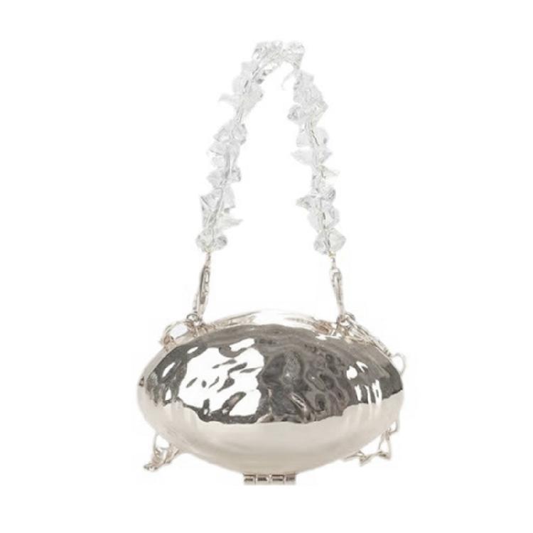 

Women Evening Bag Acrylic Clutches Purses Party Wedding Bridal Prom Purses Crossbody Bag with Chain Shoulder Bag Gifts срібний