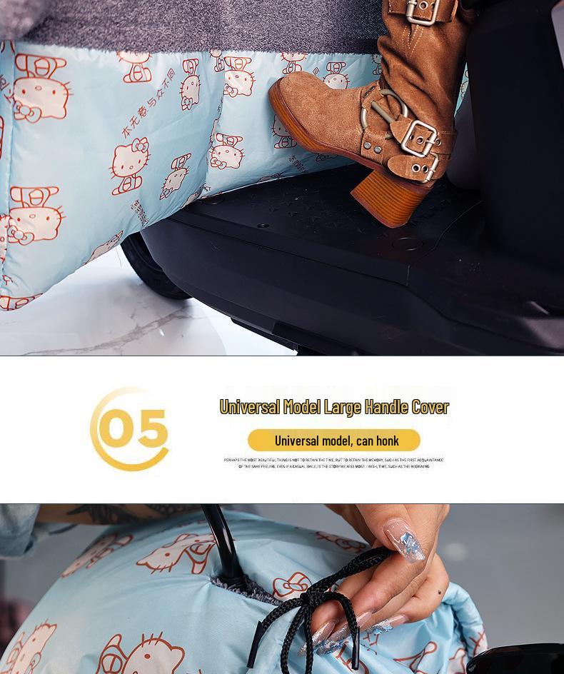 Extra dicker fleecegefütterter Windschutzscheiben- und Beinschutz für Elektrofahrzeuge - Winddichter Kälteschutz