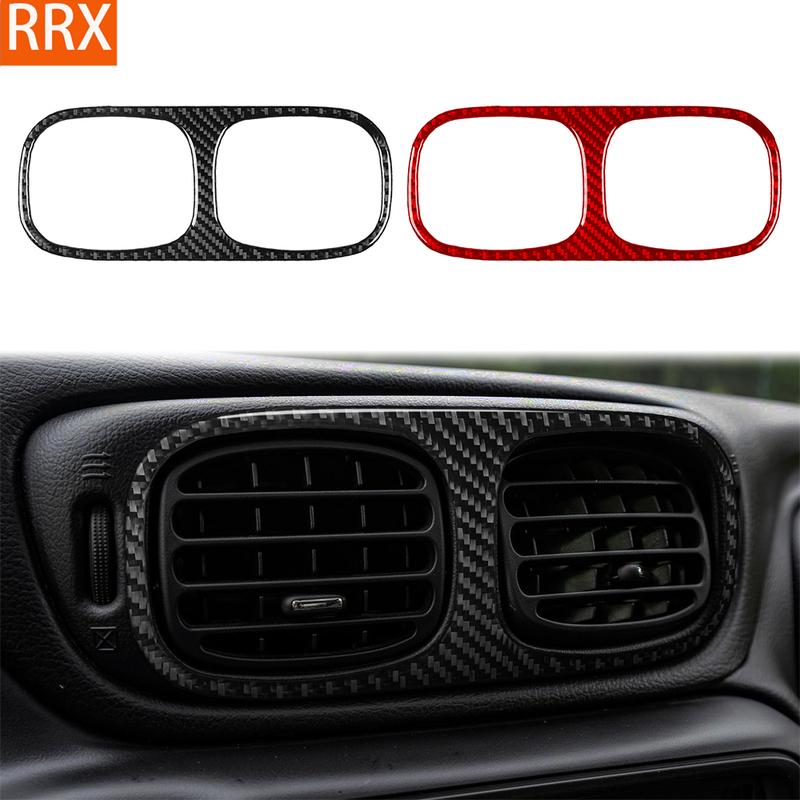 For Chevrolet Trailblazer 2002-2009 Real Carbon Fiber Stickers Central air Vent outlet Panel Car Accessories Interior decorative