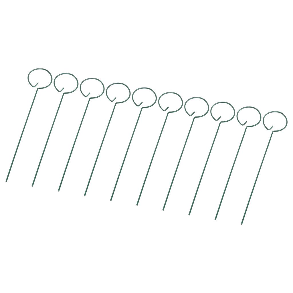 10Pcs Potted Plants Metal Trellis Provide Support 25CM Length Green Small Garden Trellis for