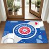Blackburn Rovers Football Design Crystal Velvet Rug Soft Decorative Mat for Bedroom Entrance