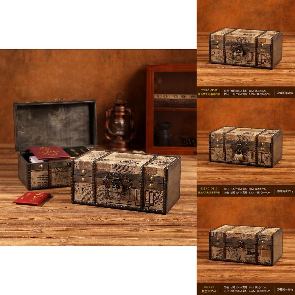 Vintage Style Wooden Jewelry Box With Lid For Home Decor And Gift For Women