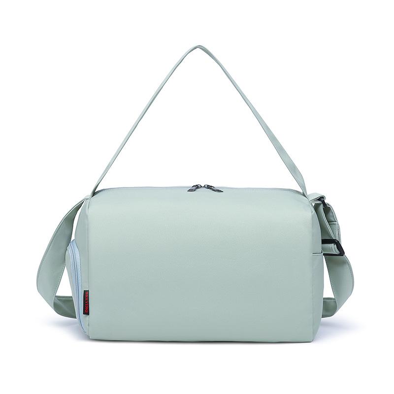 Women's solid color travel bag, fashionable sports dry and wet separation sports fitness bag, simple and versatile shoulder yoga bag