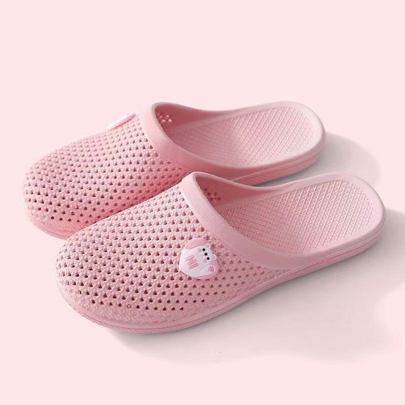 Summer new hole sandals flat bottom bag head slippers soft bottom non-slip indoor leisure bathroom mop