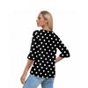 Women's Casual 3/4 Sleeve Top Summer O-neck Puffy Sleeve T-shirt Top